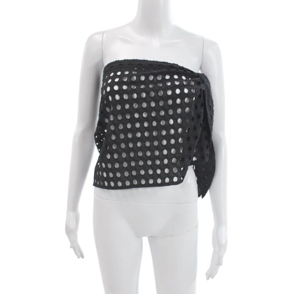 Solid & Striped Women Black Polka Dot Cotton Sleeveless Beach Swimwear Size XS